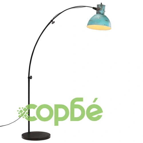 Подова лампа 25 W винтидж състарено синьо 150 см E27 ➤ топ цена ➤ sorbe.bg
