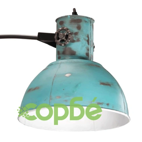Подова лампа 25 W винтидж състарено синьо 150 см E27 ➤ топ цена ➤ sorbe.bg