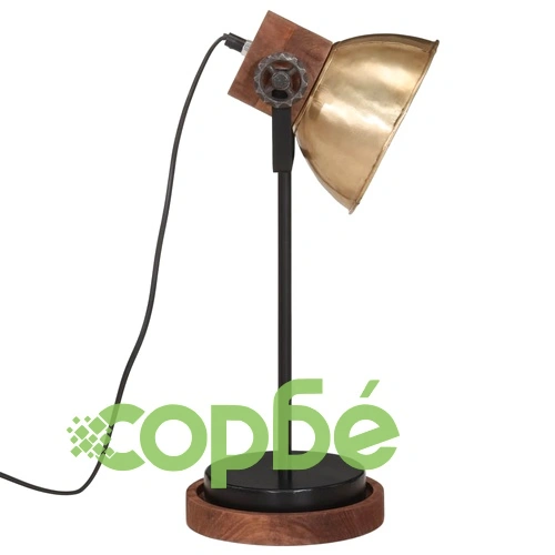 Настолна лампа 25 W, античен месинг, 17x17x50 см, E27 ➤ топ цена ➤ sorbe.bg