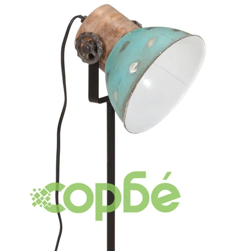 Настолна лампа, 25 W, състарено синьо, 17x17x50 см, E27 ➤ топ цена ➤ sorbe.bg