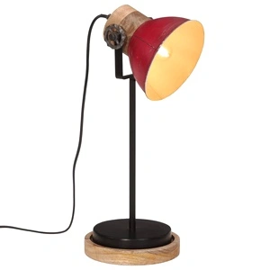 Настолна лампа 25 W състарено червено 17x17x50 см E27