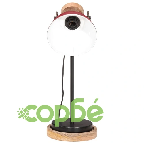 Настолна лампа 25 W състарено червено 17x17x50 см E27 ➤ топ цена ➤ sorbe.bg
