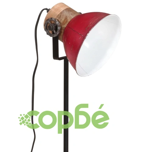 Настолна лампа 25 W състарено червено 17x17x50 см E27 ➤ топ цена ➤ sorbe.bg