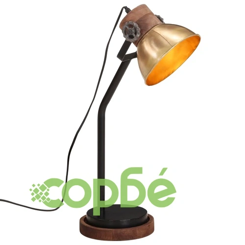 Настолна лампа 25 W, античен месинг, 18x18x60 см, E27 ➤ топ цена ➤ sorbe.bg