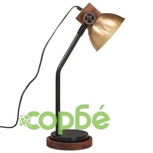 Настолна лампа 25 W, античен месинг, 18x18x60 см, E27 ➤ топ цена ➤ sorbe.bg