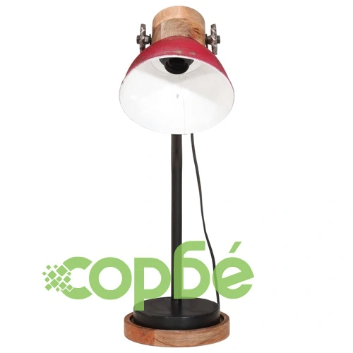 Настолна лампа 25 W състарено червено 18x18x60 см E27 ➤ топ цена ➤ sorbe.bg