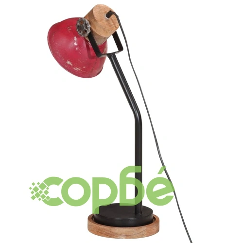 Настолна лампа 25 W състарено червено 18x18x60 см E27 ➤ топ цена ➤ sorbe.bg