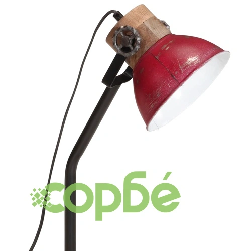 Настолна лампа 25 W състарено червено 18x18x60 см E27 ➤ топ цена ➤ sorbe.bg