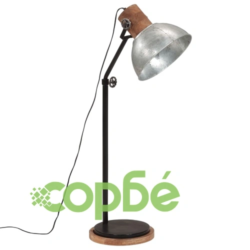 Подова лампа, 25 W, винтидж, сребриста, 30x30x100-150 см, E27 ➤ топ цена ➤ sorbe.bg