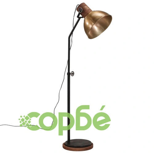 Подова лампа, 25 W, античен месинг, 30x30x100-150 см, E27 ➤ топ цена ➤ sorbe.bg