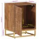 Нощно шкафче, 40x30x50 см, мангово дърво масив и желязо