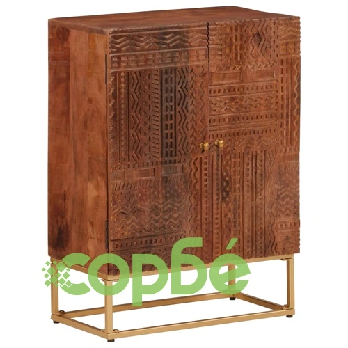 Бюфет, 55x30x76 см, мангово дърво масив и желязо ➤ топ цена ➤ sorbe.bg