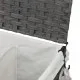 Кош за пране с колела, сив, 60x35x60,5 см, ратан