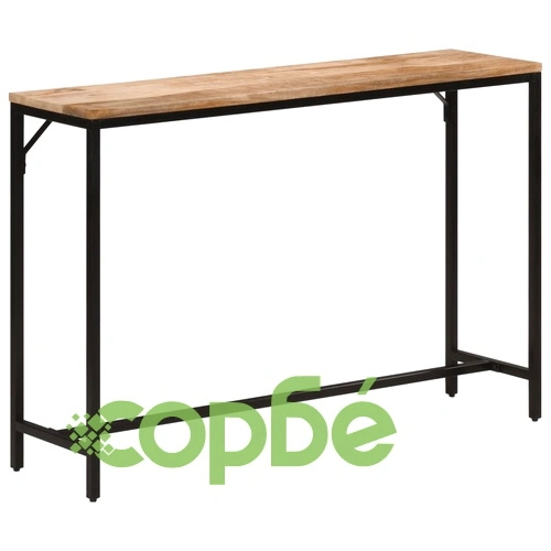 Конзолна маса, 110x30x75 cм, мангово дърво масив и желязо ➤ топ цена ➤ sorbe.bg