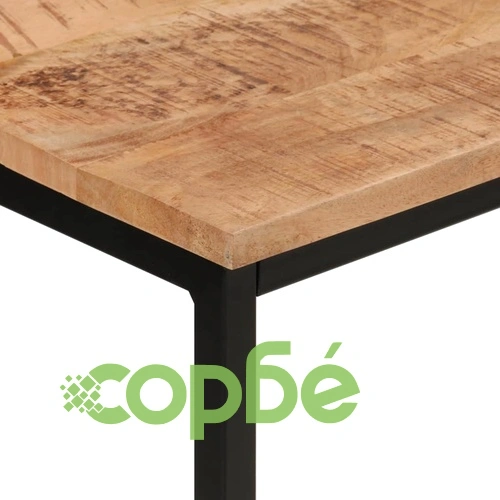 Конзолна маса, 110x30x75 cм, мангово дърво масив и желязо ➤ топ цена ➤ sorbe.bg