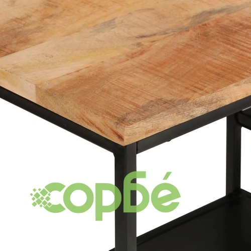 Конзолна маса, 110x30x75 cм, мангово дърво масив и желязо ➤ топ цена ➤ sorbe.bg