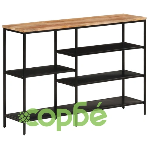 Конзолна маса, 110x30x75 cм, мангово дърво масив и желязо ➤ топ цена ➤ sorbe.bg