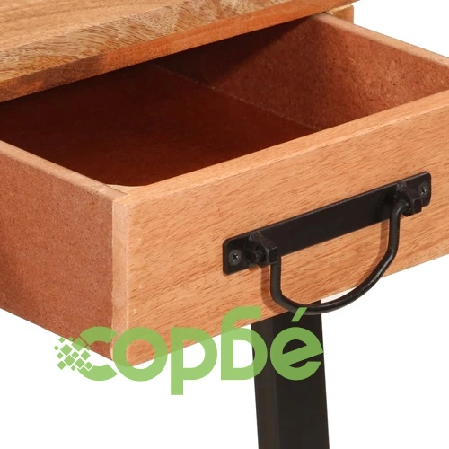 Бюро с чекмеджета 105x55x70 см мангово дърво масив и желязо ➤ топ цена ➤ sorbe.bg