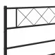 Метална рамка за легло с горна и долна табла, черна, 183x213 см