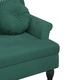 Пейка с възглавници тъмнозелена 120,5x65x75 см кадифе