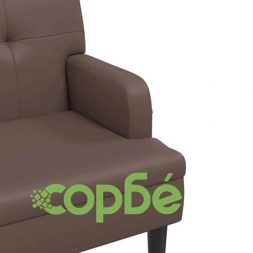 Пейка с облегалка, кафява, 112x65,5x75 см, изкуствена кожа ➤ топ цена ➤ sorbe.bg