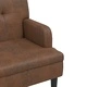 Пейка с облегалка, кафява, 112x65,5x75 см, изкуствен велур