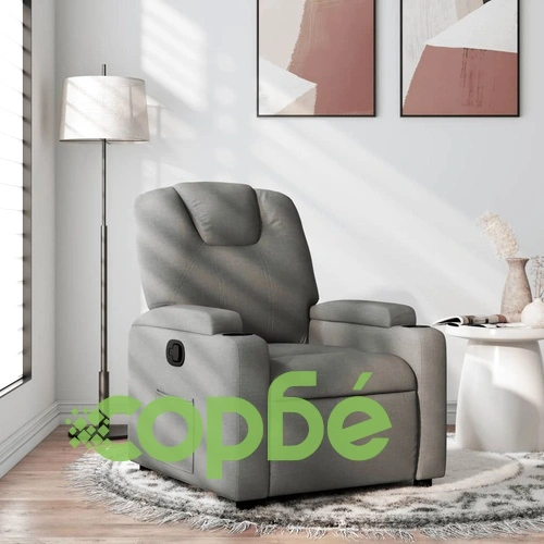 Реклайнер, тъмносив, текстил ➤ топ цена ➤ sorbe.bg