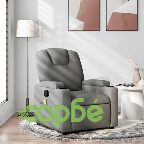 Масажен наклоняем стол, тъмносив, текстил ➤ топ цена ➤ sorbe.bg