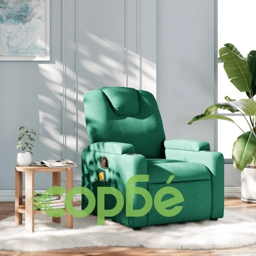 Масажен наклоняем стол, тъмнозелен, текстил ➤ топ цена ➤ sorbe.bg