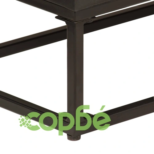 Бюфет, черен, 55x30x76 см, мангово дърво масив и желязо ➤ топ цена ➤ sorbe.bg