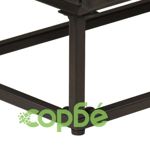 Скрин с чекмеджета черен 55x30x76 см манго дърво масив и желязо ➤ топ цена ➤ sorbe.bg