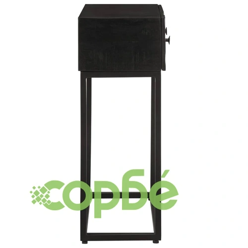 Конзолна маса, 90x30x76 cм, мангово дърво масив и желязо ➤ топ цена ➤ sorbe.bg