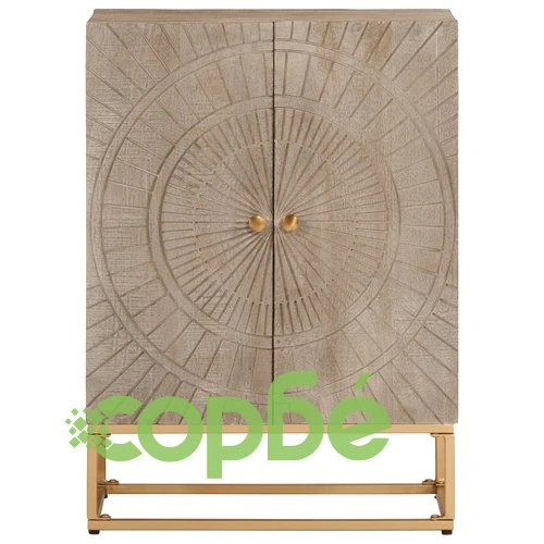 Бюфет, 55x30x76 см, мангово дърво масив и желязо ➤ топ цена ➤ sorbe.bg