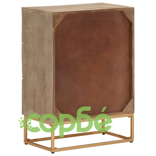 Скрин с чекмеджета 55x30x76 см масивно дърво манго и желязо ➤ топ цена ➤ sorbe.bg