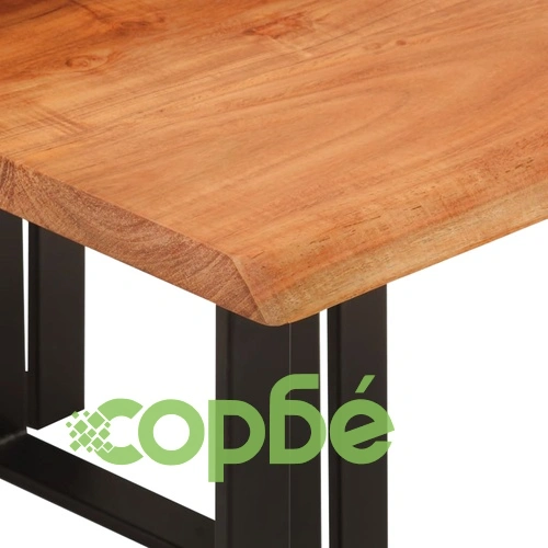 Стифиращи маси, 3 бр, с жив ръб, акация масив ➤ топ цена ➤ sorbe.bg