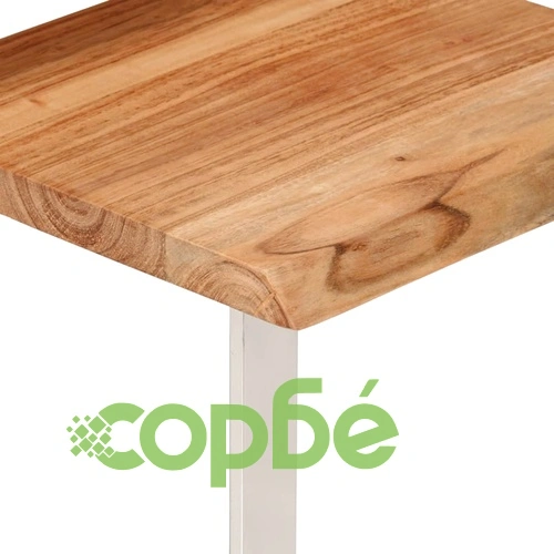 Стифиращи маси, 3 бр, с жив ръб, акация масив ➤ топ цена ➤ sorbe.bg