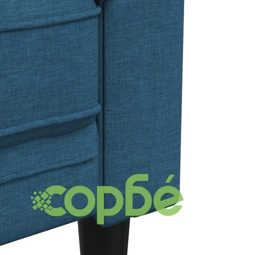 Честърфийлд кресло, синьо, текстил ➤ топ цена ➤ sorbe.bg