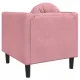 Фотьойл с възглавница, розов, кадифе