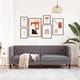 Диван Chesterfield с 3 седящи места, сив, kunstnahast