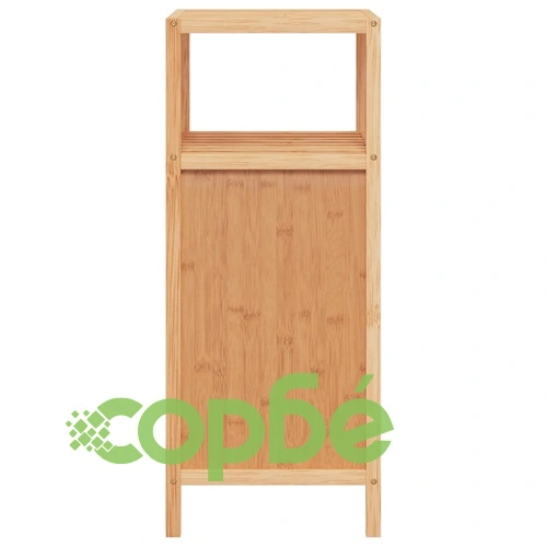 Шкаф за баня с рафт 36x33x87 см бамбук ➤ топ цена ➤ sorbe.bg