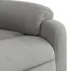 Масажен реклайнер стол, светлосив, микрофибърен текстил