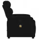 Масажен реклайнер стол, черен, кадифе