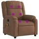 Масажен наклоняем стол, кафяв, текстил