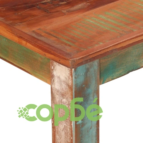 Трапезна маса, 110x55x76 cм, регенерирано дърво масив ➤ топ цена ➤ sorbe.bg