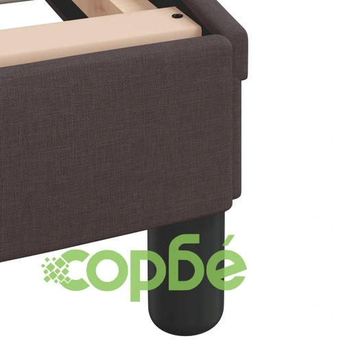 Рамка за легло без матрак, тъмнокафява, 160x200 см, плат ➤ топ цена ➤ sorbe.bg