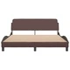 Рамка за легло с табла, кафява, 160x200 см, изкуствена кожа