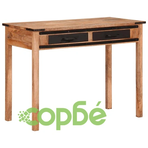 Бюро, 100x50x75 см, mасивно грубо мангово дърво ➤ топ цена ➤ sorbe.bg