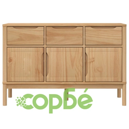 Сайдборд FLORO, восъчнокафяв, 114x43x74 см, борово дърво масив ➤ топ цена ➤ sorbe.bg