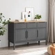 Сайдборд FLORO, сив, 114x43x74 см, борово дърво масив
