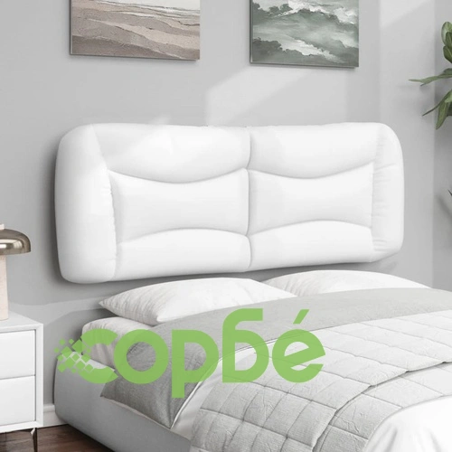 Мека табла за легло, бяла, 120 см, изкуствена кожа ➤ топ цена ➤ sorbe.bg